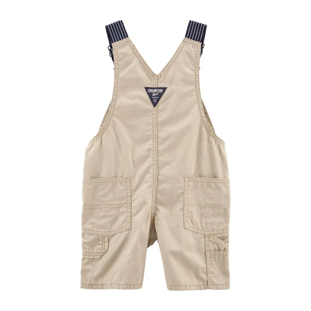 New Oshkosh Bgosh Baby Canvas Webstrap Shortall Size 9 months